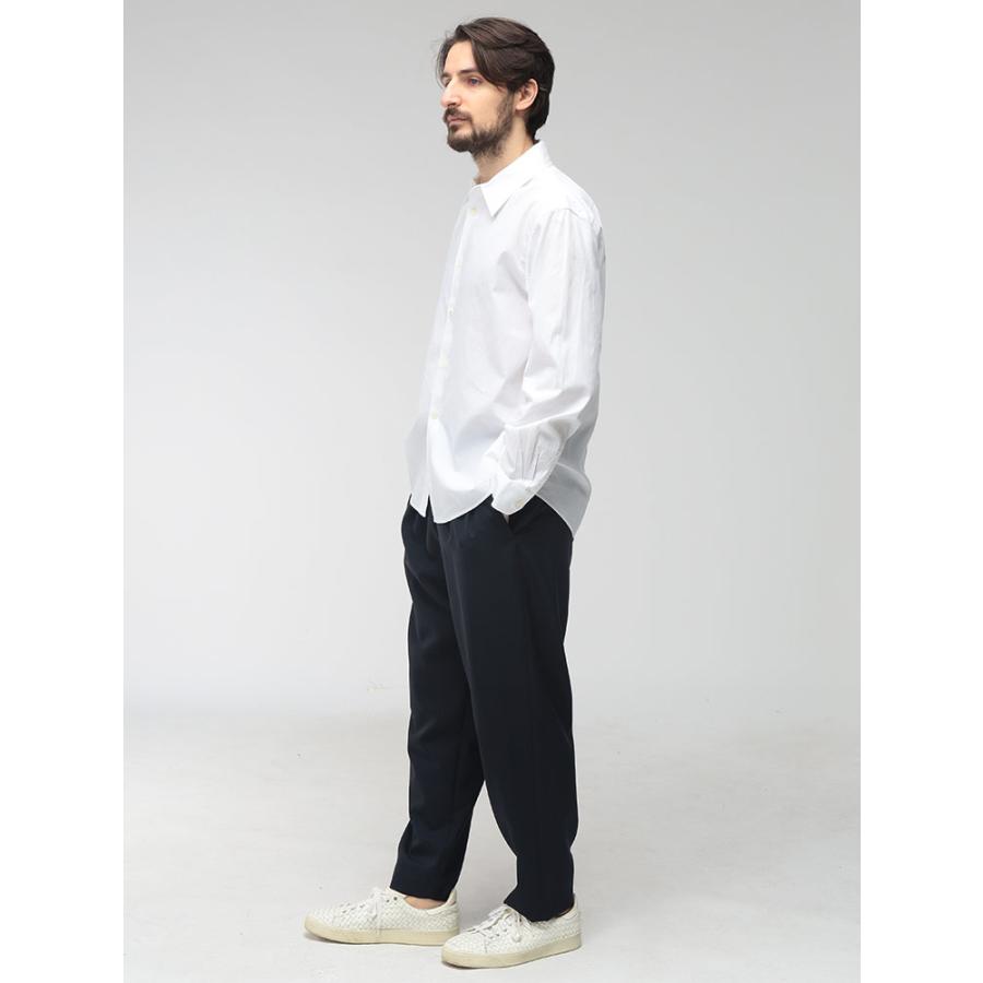 アワーレガシー OUR LEGACY メンズ シャツ 長袖 無地 レギュラーカラー White Liquid Poplin OLM4242BWP ブランド トップス シンプル 春 秋の画像
