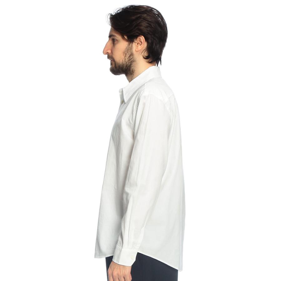 アワーレガシー OUR LEGACY メンズ シャツ 長袖 無地 レギュラーカラー White Liquid Poplin OLM4242BWP ブランド トップス シンプル 春 秋の画像