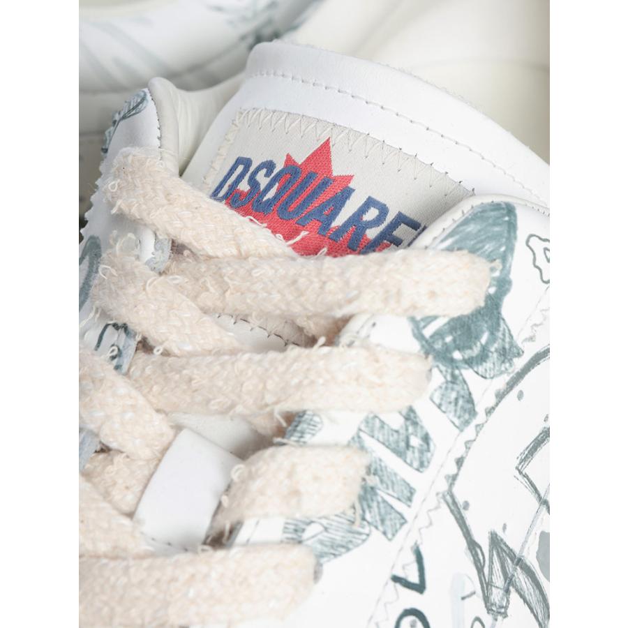 ディースクエアード メンズ スニーカー DSQUARED2 ロゴ プリント 総柄 ローカット レースアップ シューズ Rider ライダー D2SNM0451 ブランド 靴の画像