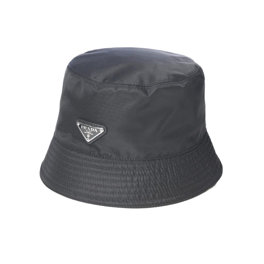 プラダ メンズ バケットハット PRADA トライアングル ロゴ ワンポイント ナイロン バケハ シルバーロゴ Re-Nylon PR2HC1372DMI ブランド 帽子 プレゼントの画像