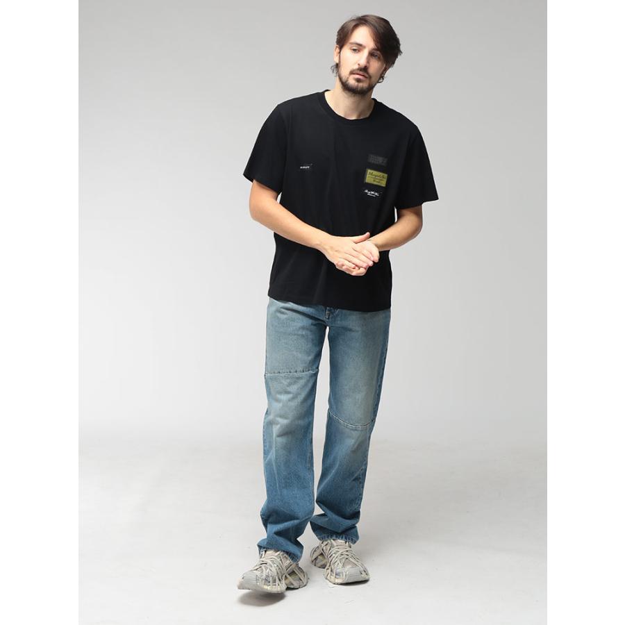 エムエムシックス メゾンマルジェラ メンズ Tシャツ 半袖 MM6 Maison Margiela ロゴ ワッペン クルーネック コットン カットソー MM6GC0069S24311 ブランドの画像