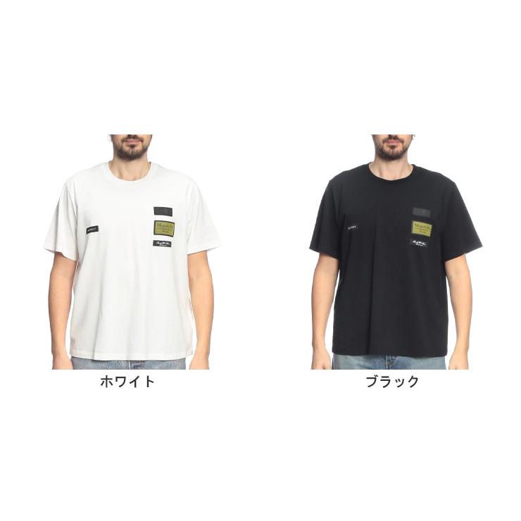 エムエムシックス メゾンマルジェラ メンズ Tシャツ 半袖 MM6 Maison Margiela ロゴ ワッペン クルーネック コットン カットソー MM6GC0069S24311 ブランドの画像
