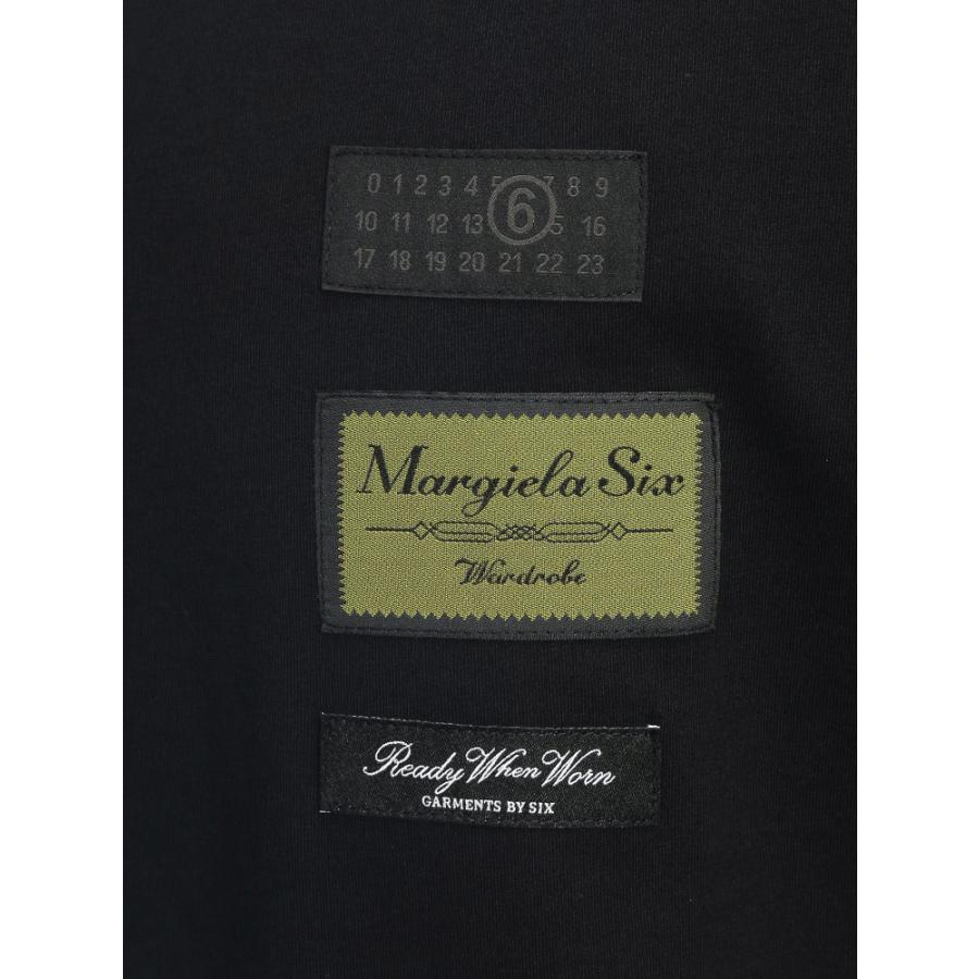 エムエムシックス メゾンマルジェラ メンズ Tシャツ 半袖 MM6 Maison Margiela ロゴ ワッペン クルーネック コットン カットソー MM6GC0069S24311 ブランドの画像