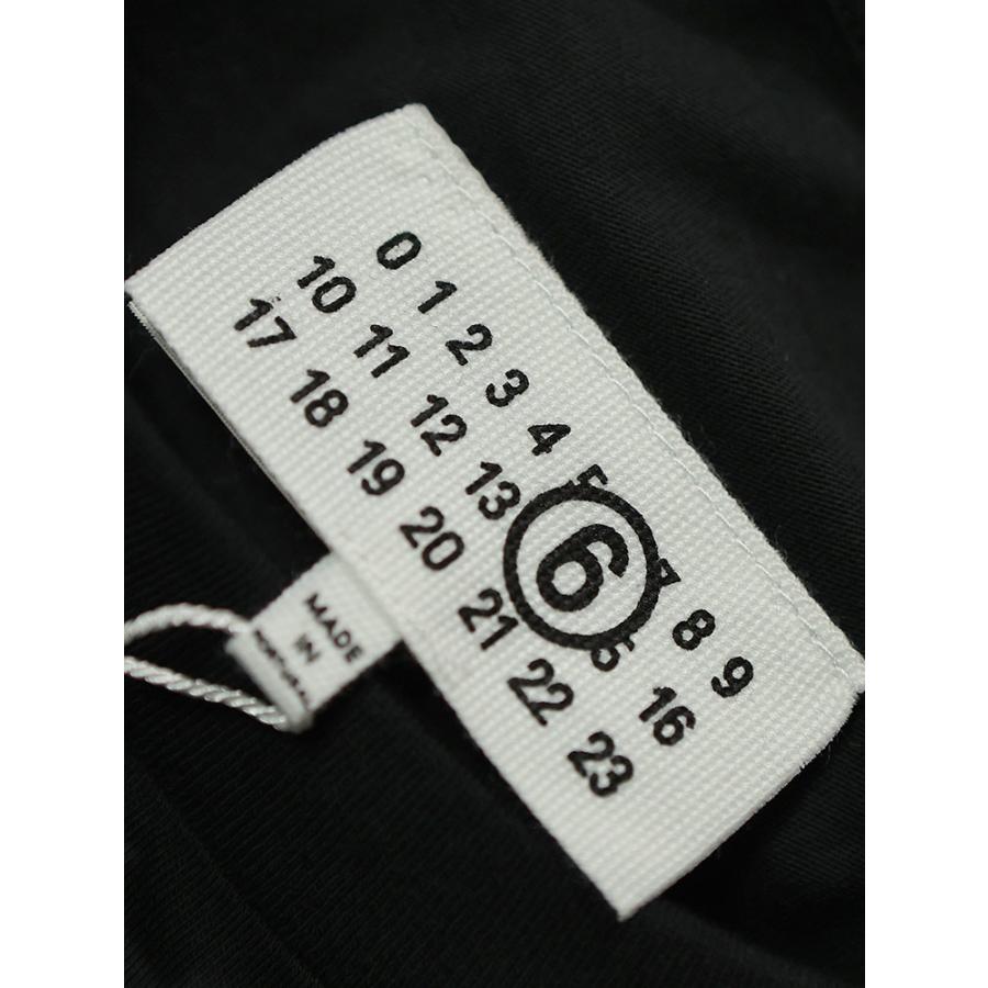 エムエムシックス メゾンマルジェラ メンズ Tシャツ 半袖 MM6 Maison Margiela ロゴ ワッペン クルーネック コットン カットソー MM6GC0069S24311 ブランドの画像