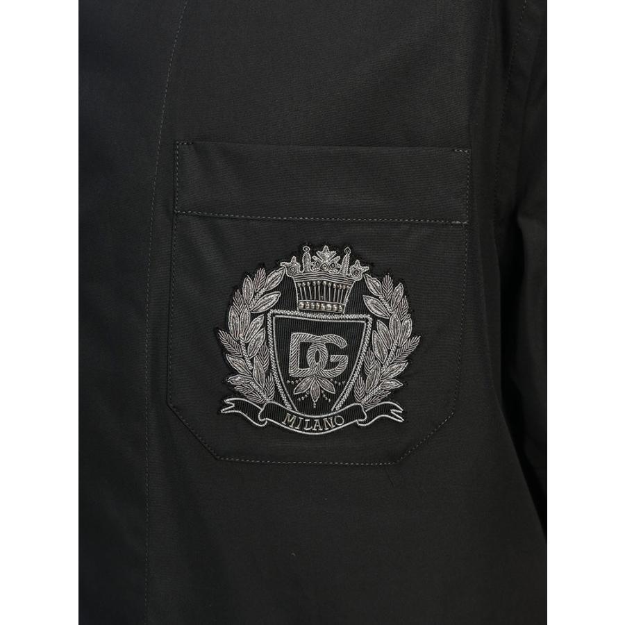 ドルチェ＆ガッバーナ DOLCE＆GABBANA メンズ シャツ 半袖 ロゴワッペン 開襟シャツ DGG5JH9ZGK278 ブランド トップス オープンカラー 春 夏の画像