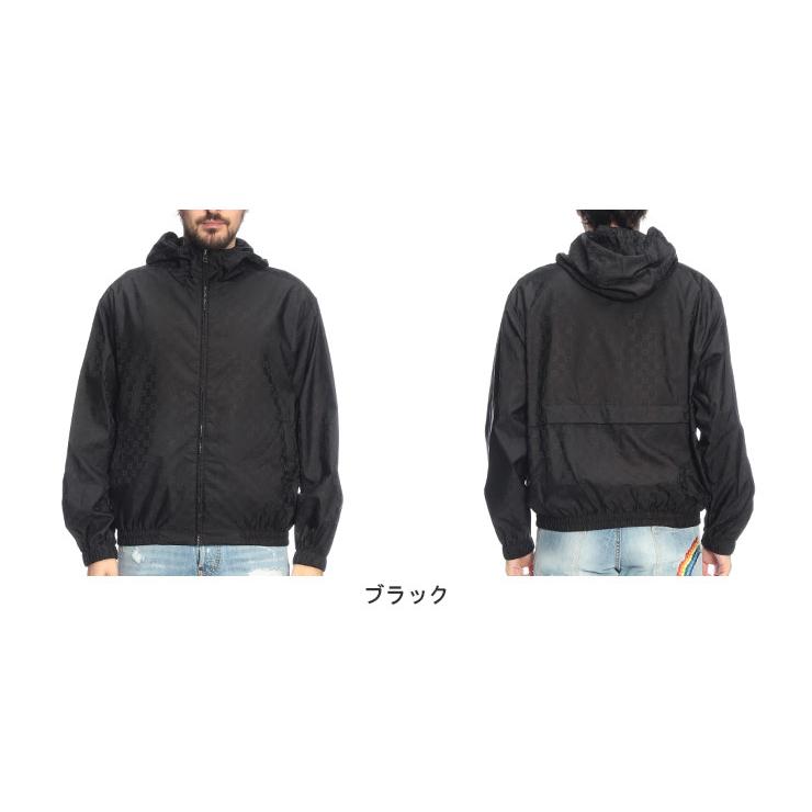 美品　GUCCIグッチ　モノグラム　 ベルテッド ブルゾン　中綿コート ブラック GUCCI（グッチ） メンズ ブルゾン GUCCI GGロゴ 総柄 ナイロン