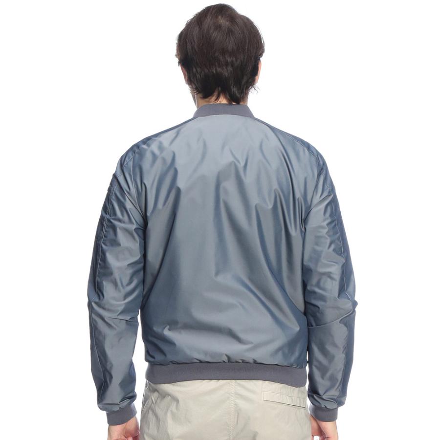 ムーレー メンズ ジャケット MOORER シャンブレー フルジップ ブルゾン MA-1 ボンバージャケット CORELLI-WK コレッリ MRCORELLIWK26S ブランドの画像