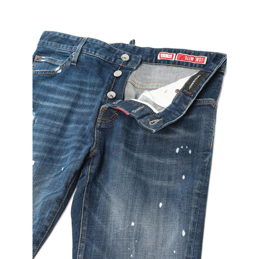 ディースクエアード DSQUARED2 メンズ ジーンズ ダメージ ペイント  ボタンフライ デニムパンツ SLIM TWST D2LB1874S30664 ブランド ボトムス パンツ ジーパンの画像