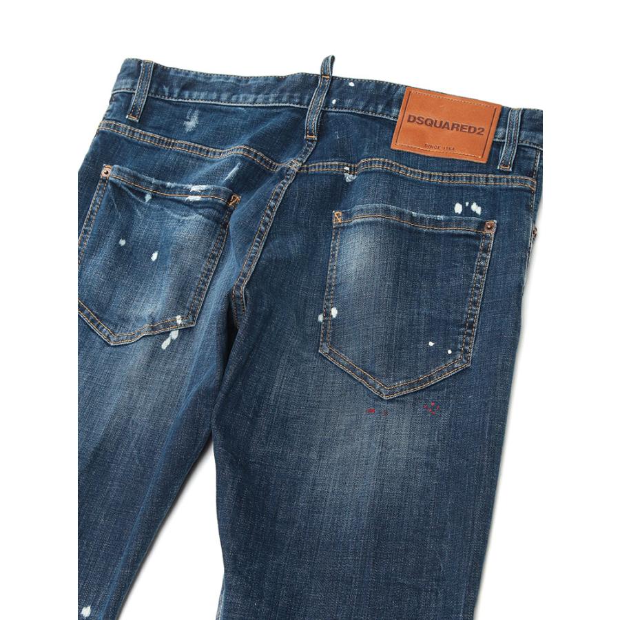 ディースクエアード DSQUARED2 メンズ ジーンズ ダメージ ペイント  ボタンフライ デニムパンツ SLIM TWST D2LB1874S30664 ブランド ボトムス パンツ ジーパンの画像