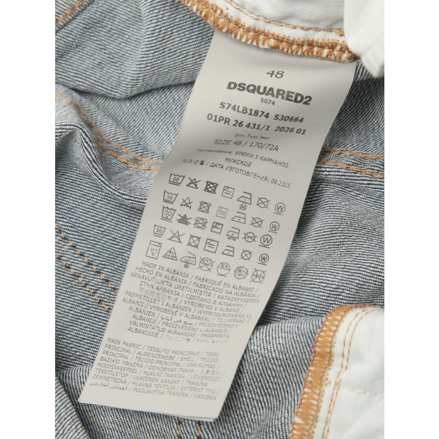 ディースクエアード DSQUARED2 メンズ ジーンズ ダメージ ペイント  ボタンフライ デニムパンツ SLIM TWST D2LB1874S30664 ブランド ボトムス パンツ ジーパンの画像
