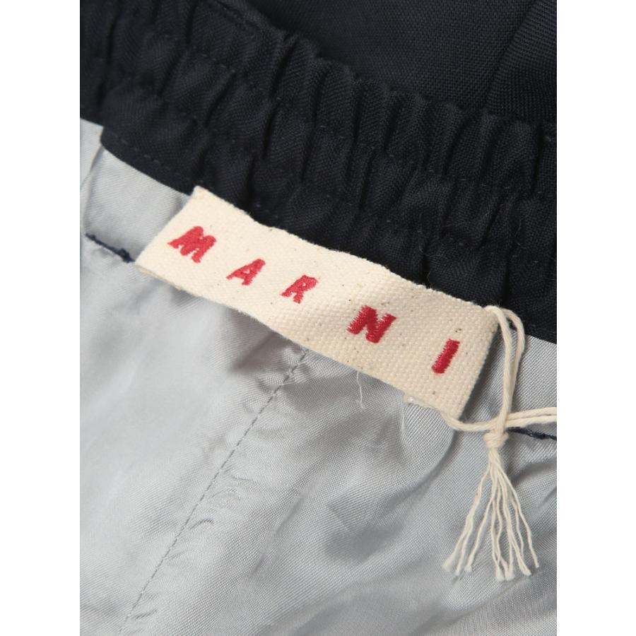 マルニ MARNI メンズ パンツ ウール 無地 タックパンツ MAPUMU0017U6 ブランド ボトムス ロングパンツ きれいめの画像