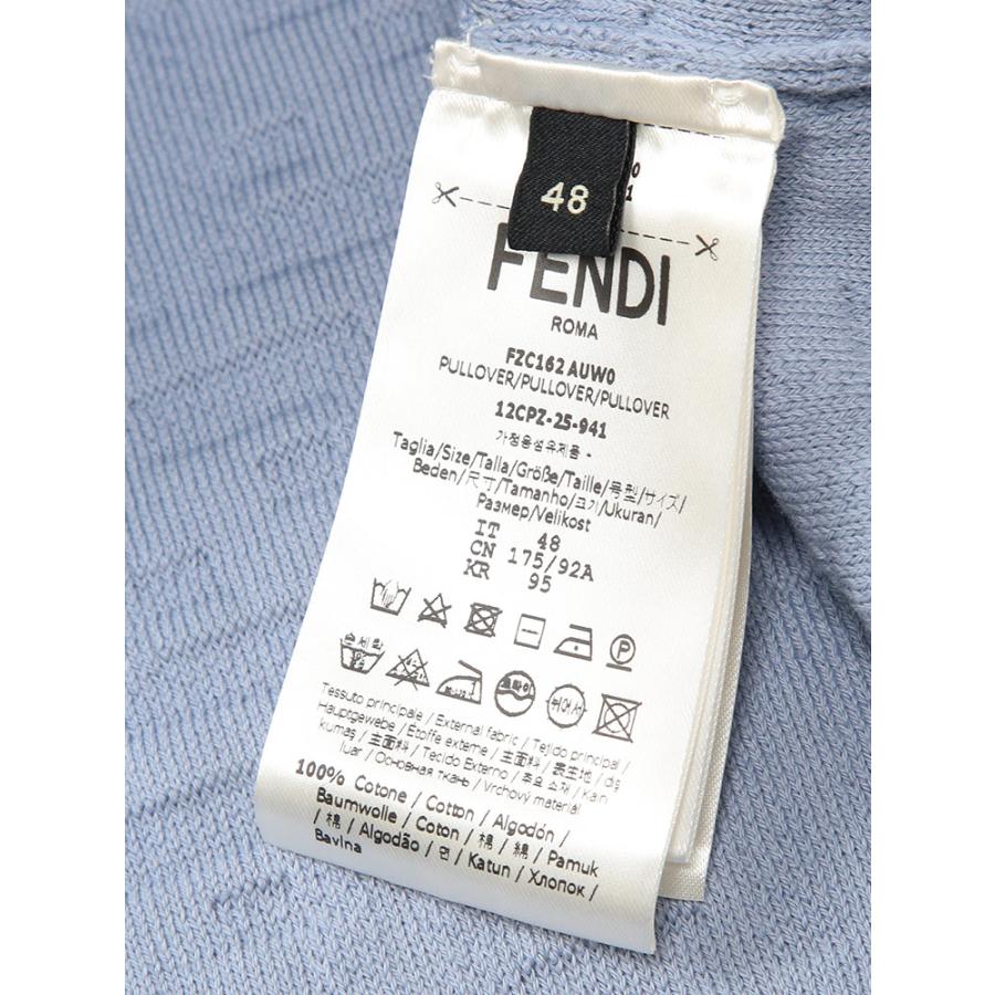 FENDI（フェンディ） メンズ ポロシャツ 半袖 総柄ロゴ ニット シャツ