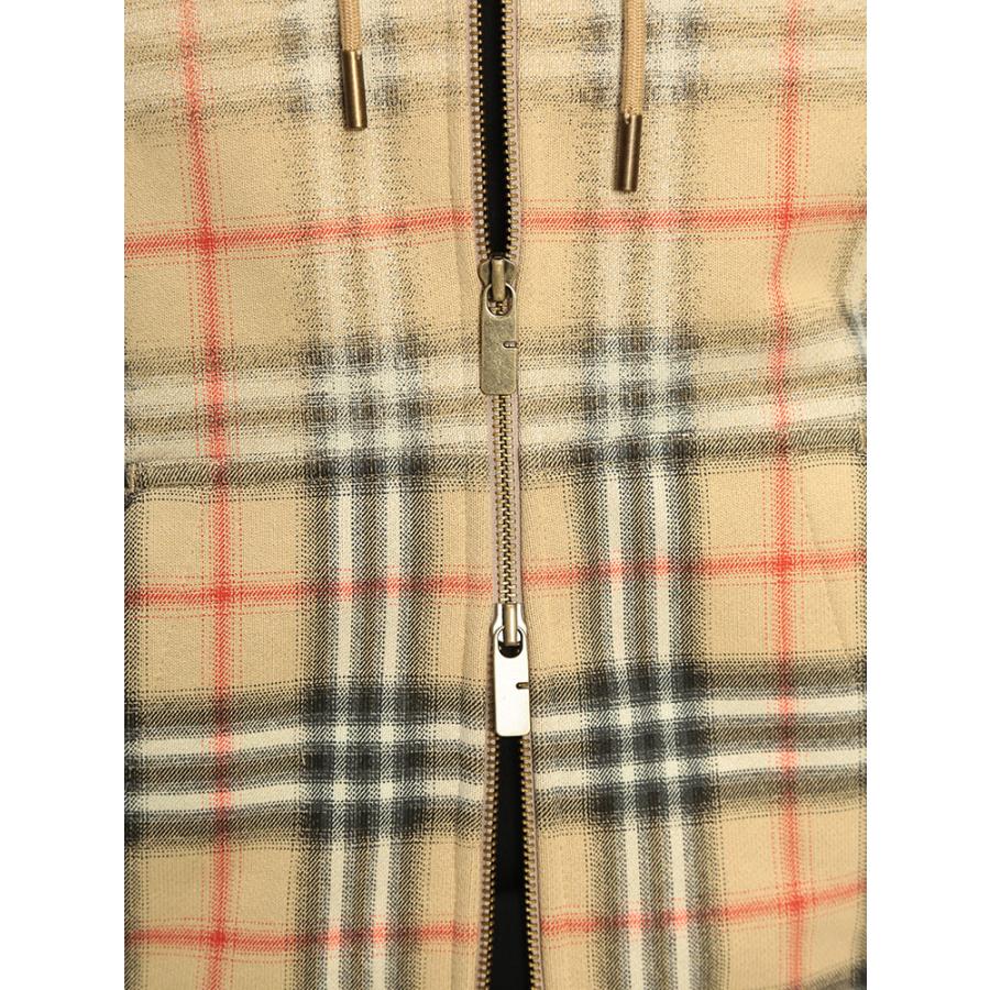 バーバリー BURBERRY メンズ パーカー 長袖 グラデーションチェック フルジップ BB81190341 ブランド トップス フード チェック スウェットの画像
