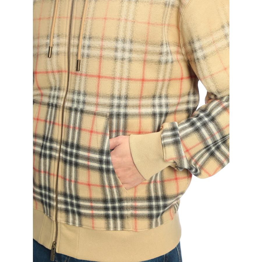 バーバリー BURBERRY メンズ パーカー 長袖 グラデーションチェック フルジップ BB81190341 ブランド トップス フード チェック スウェットの画像