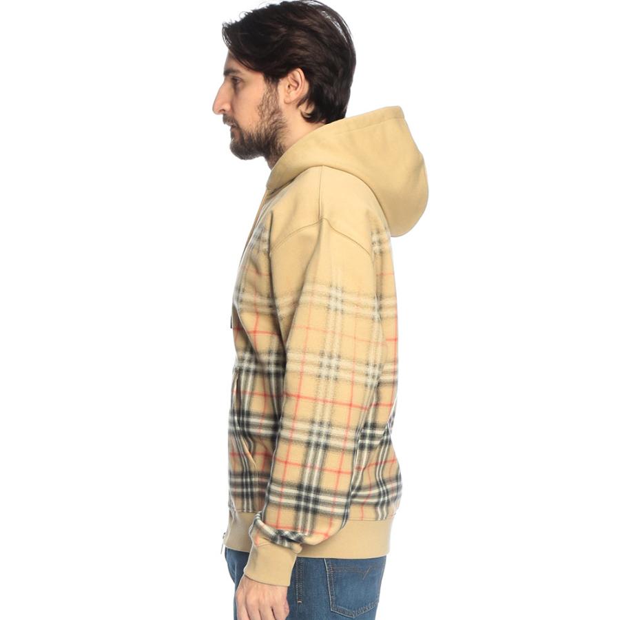 バーバリー BURBERRY メンズ パーカー 長袖 グラデーションチェック フルジップ BB81190341 ブランド トップス フード チェック スウェットの画像