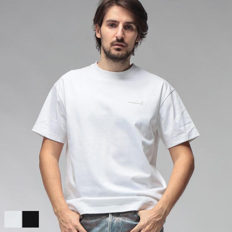 MACKAGE 半袖 Tシャツ ホワイト Mackage マッカージュ メンズ Tシャツ 半袖 MKGTEER6胸ロゴ クルー
