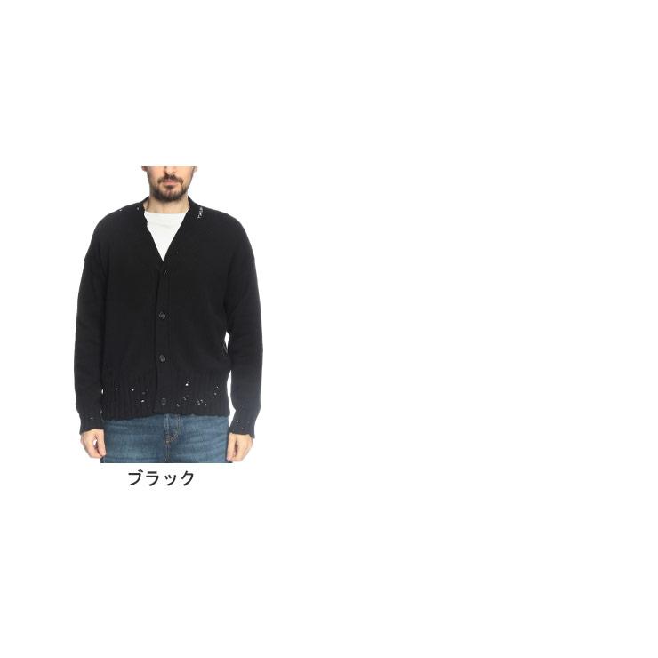 マルニ MARNI メンズ カーディガン 長袖 ダメージ マルニシンボル ニット MACDMG0136A0UFC ブランド トップス カーデ 春 秋の画像
