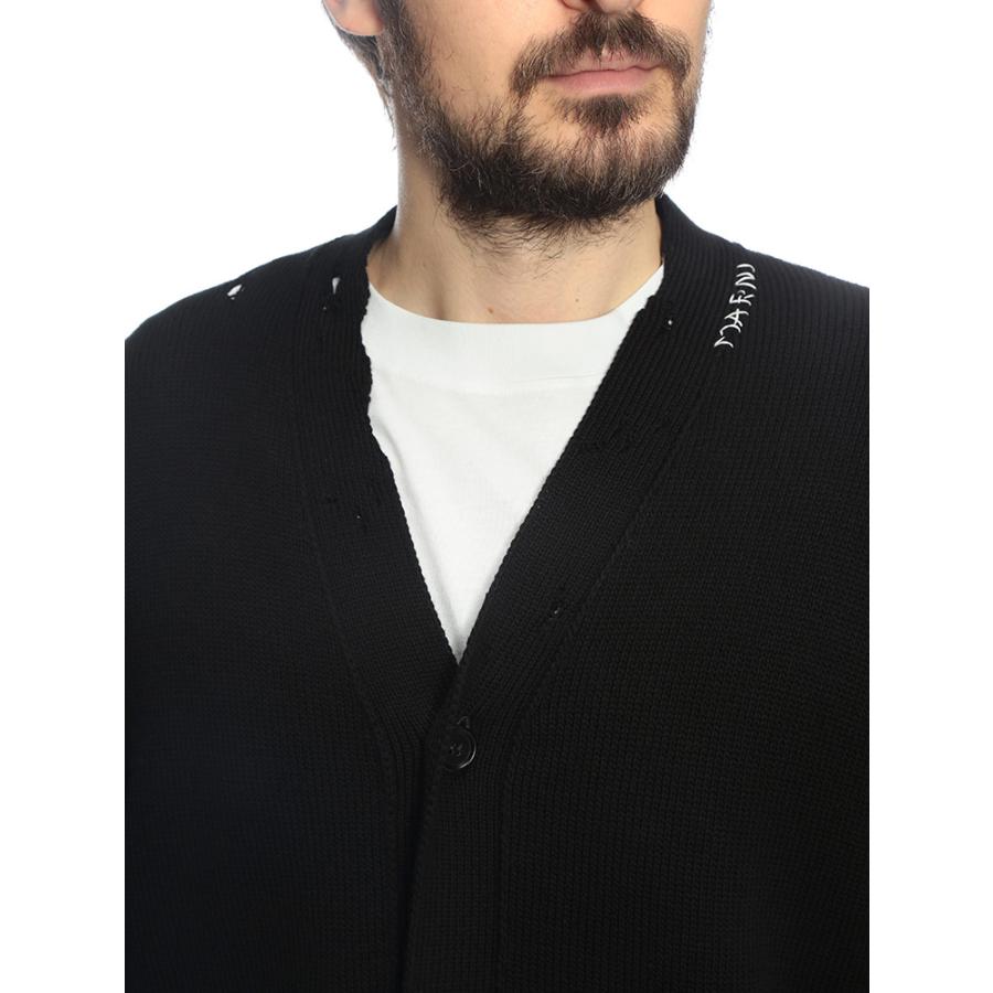 マルニ MARNI メンズ カーディガン 長袖 ダメージ マルニシンボル ニット MACDMG0136A0UFC ブランド トップス カーデ 春 秋の画像