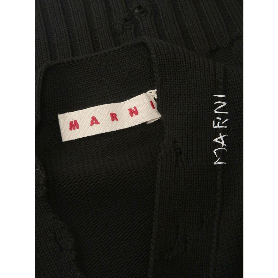 マルニ MARNI メンズ カーディガン 長袖 ダメージ マルニシンボル ニット MACDMG0136A0UFC ブランド トップス カーデ 春 秋の画像