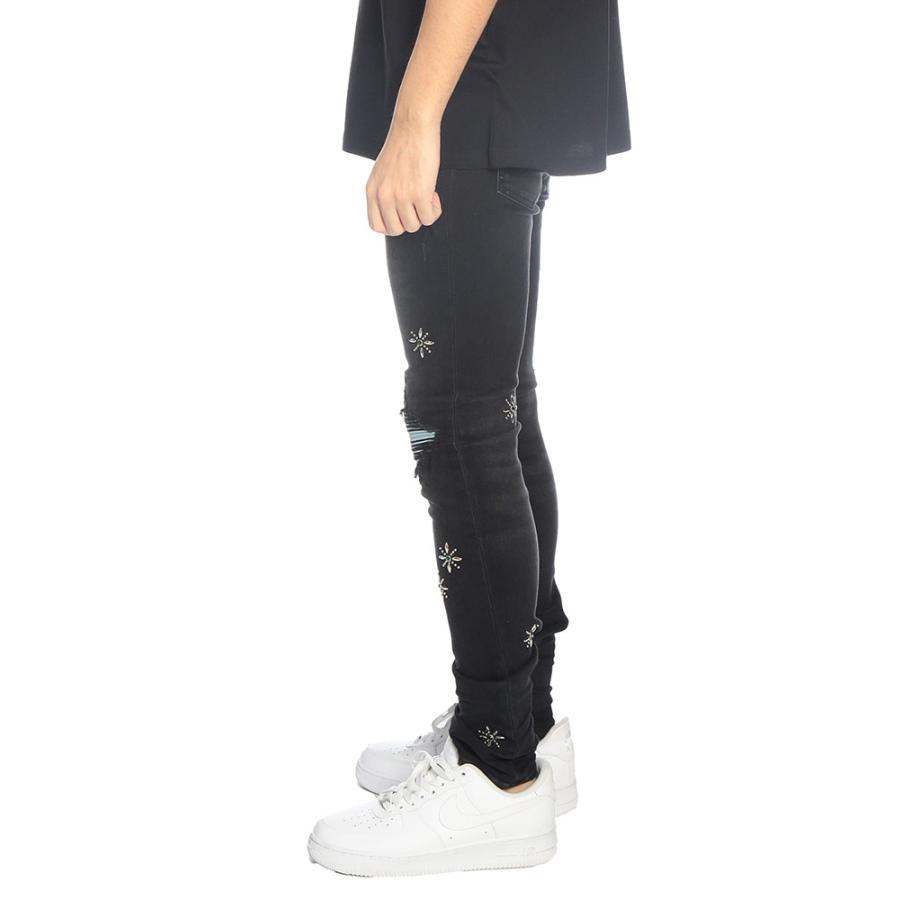 アミリ AMIRI メンズ ジーンズ ダメージ ビーズ ボタンフライ パンツ STUD MX1 AIAMBMJE1002 ブランド ボトムス デニム ストレッチ ジーパンの画像