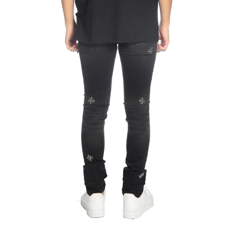 アミリ AMIRI メンズ ジーンズ ダメージ ビーズ ボタンフライ パンツ STUD MX1 AIAMBMJE1002 ブランド ボトムス デニム ストレッチ ジーパンの画像