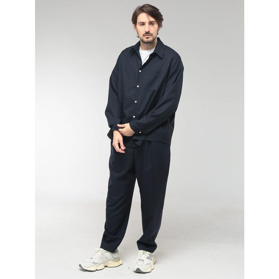 マルニ MARNI メンズ シャツ 長袖 ウール 無地 レギュラー MACUMU0061A3 ブランド トップス ポケット シンプルの画像