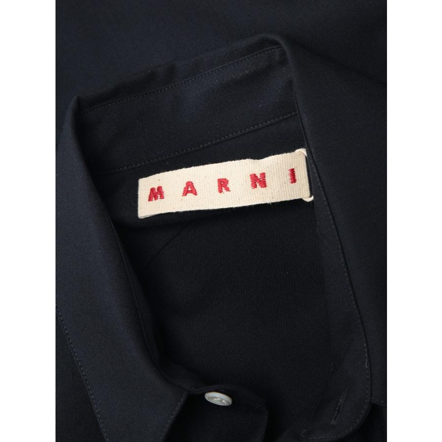 マルニ MARNI メンズ シャツ 長袖 ウール 無地 レギュラー MACUMU0061A3 ブランド トップス ポケット シンプルの画像