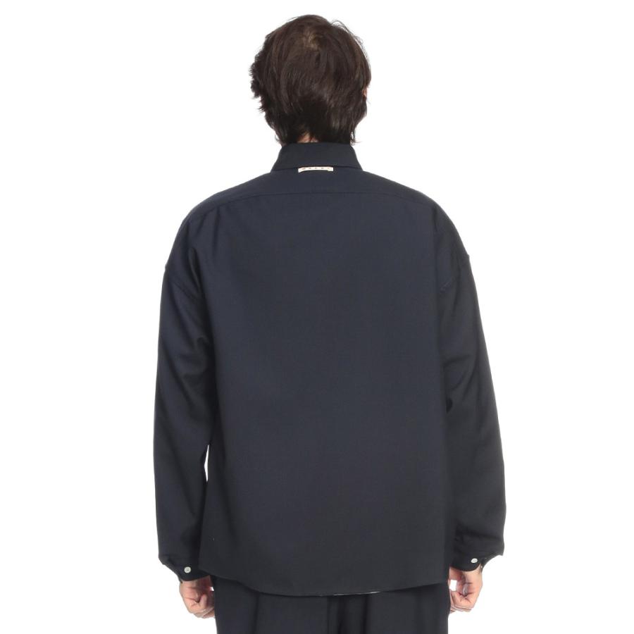マルニ MARNI メンズ シャツ 長袖 ウール 無地 レギュラー MACUMU0061A3 ブランド トップス ポケット シンプルの画像