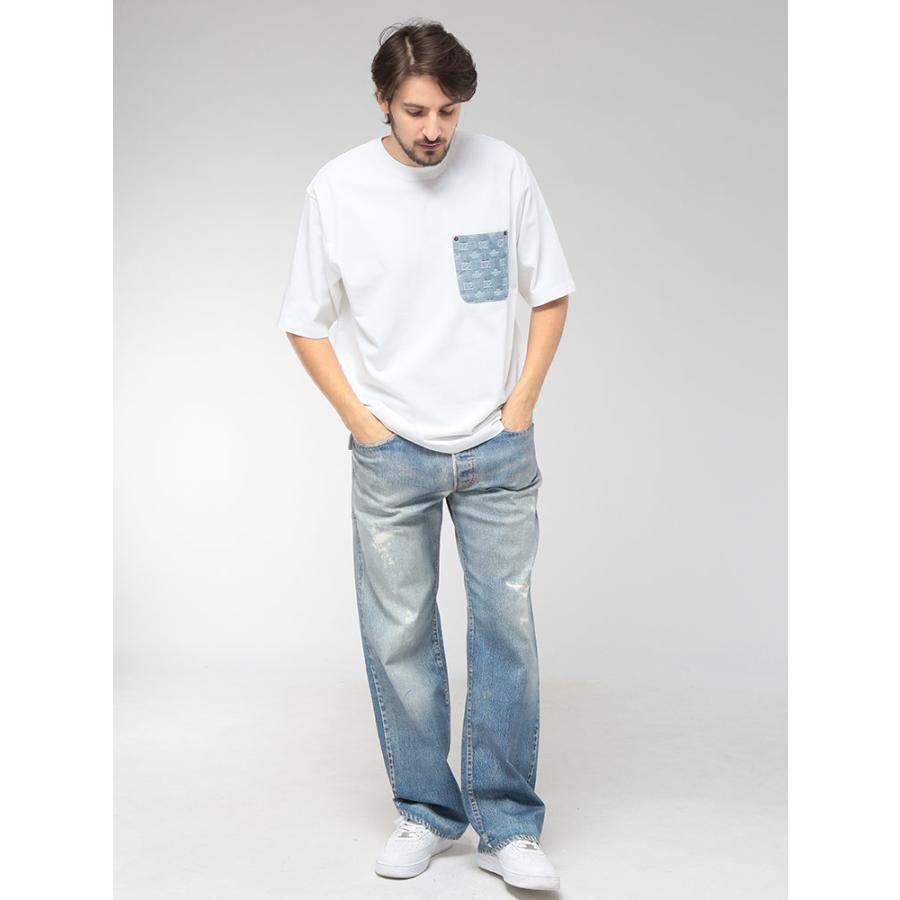 ディースクエアード DSQUARED2 メンズ Tシャツ 半袖 モノグラムロゴ ポケット クルーネック カットソー D2GD1554D20106 ブランド トップス ポケTの画像