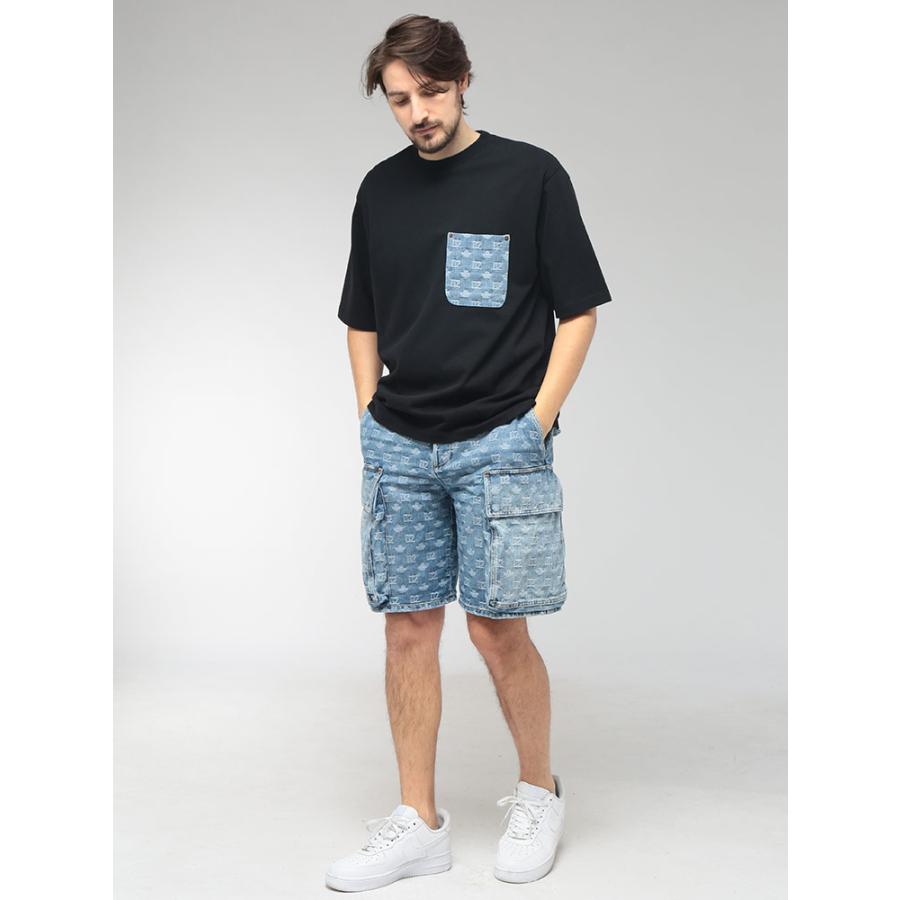 ディースクエアード DSQUARED2 メンズ Tシャツ 半袖 モノグラムロゴ ポケット クルーネック カットソー D2GD1554D20106 ブランド トップス ポケTの画像