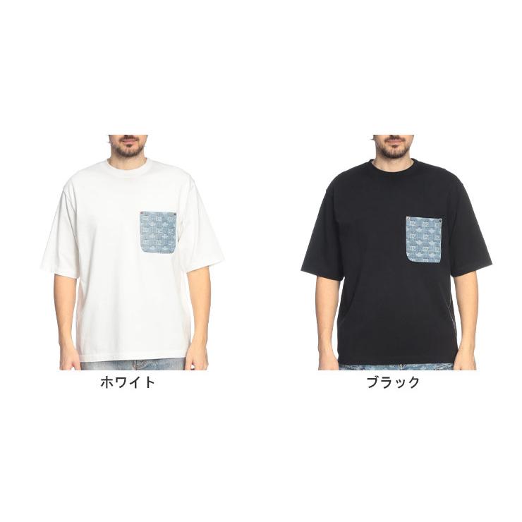 ディースクエアード DSQUARED2 メンズ Tシャツ 半袖 モノグラムロゴ ポケット クルーネック カットソー D2GD1554D20106 ブランド トップス ポケTの画像