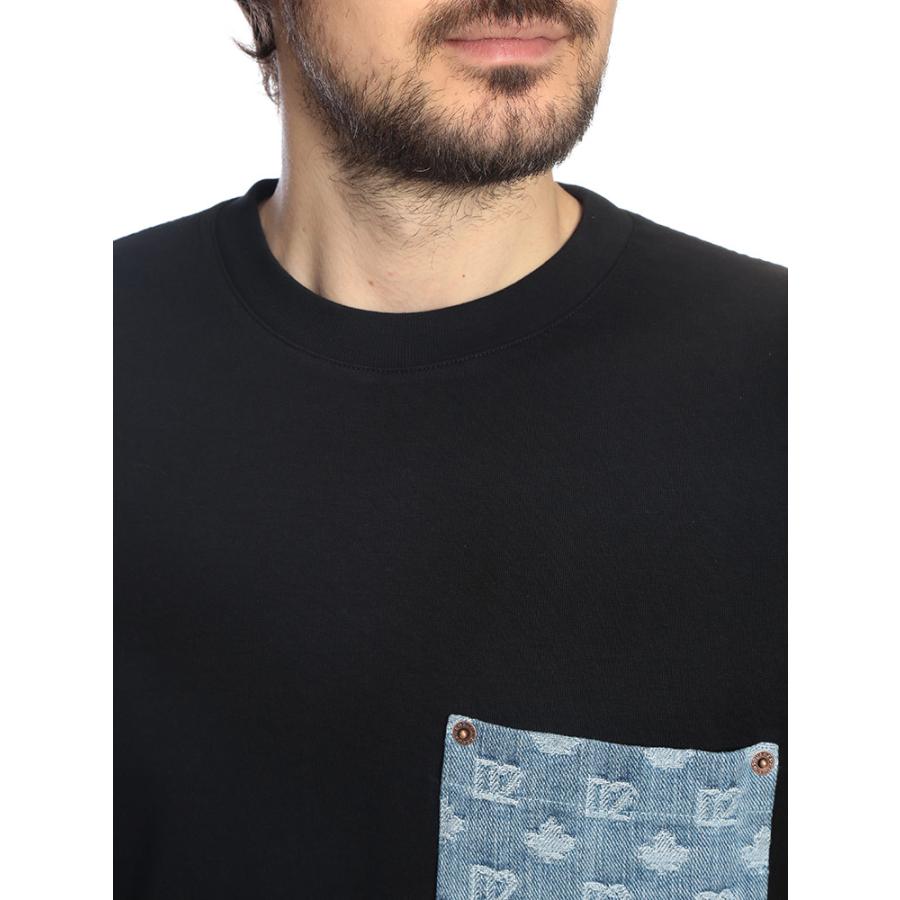 ディースクエアード DSQUARED2 メンズ Tシャツ 半袖 モノグラムロゴ ポケット クルーネック カットソー D2GD1554D20106 ブランド トップス ポケTの画像