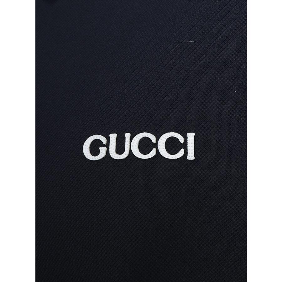 グッチ GUCCI メンズ ポロシャツ 半袖 胸ロゴ ライン シャツ GC806250XJHH6 ブランド トップス ポロ 春 夏の画像