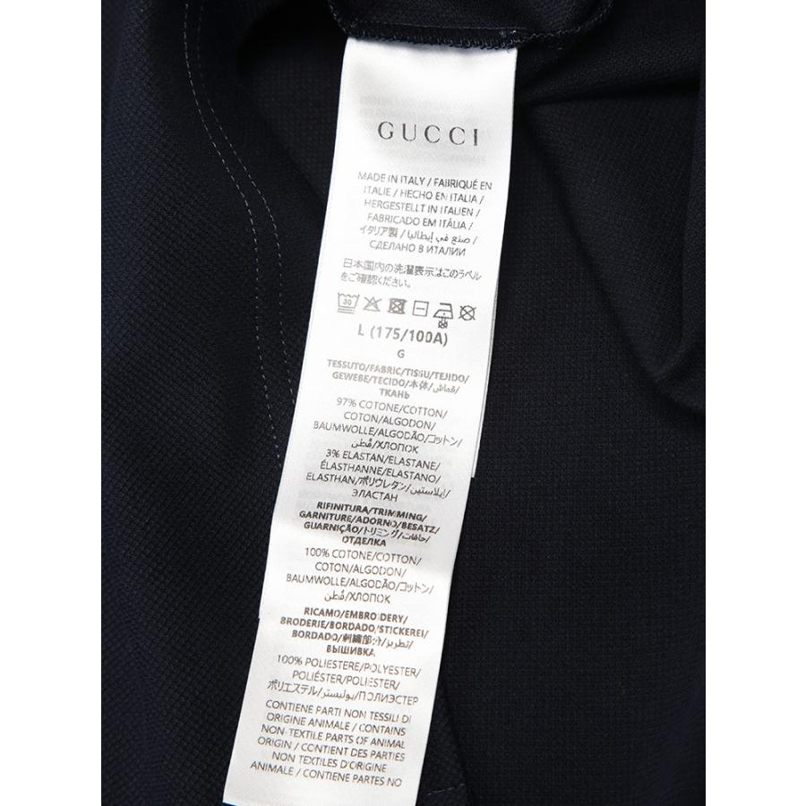 グッチ GUCCI メンズ ポロシャツ 半袖 胸ロゴ ライン シャツ GC806250XJHH6 ブランド トップス ポロ 春 夏の画像