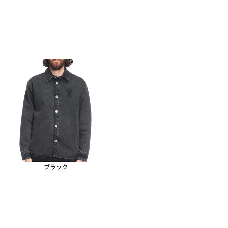 アミパリス AMI PARIS メンズ デニムシャツ ジャケット AMUJK897DE0124デニムシャツ ブルゾン スナップボタン ウォッシュ加工 ブランド アウターの画像