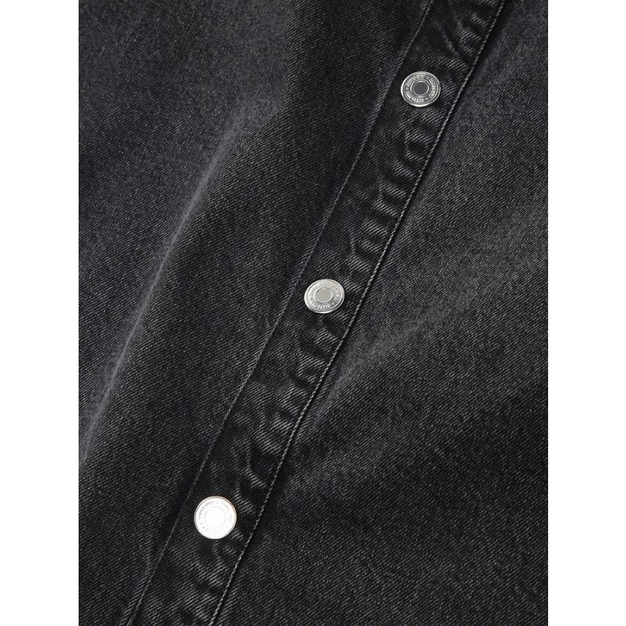 アミパリス AMI PARIS メンズ デニムシャツ ジャケット AMUJK897DE0124デニムシャツ ブルゾン スナップボタン ウォッシュ加工 ブランド アウターの画像