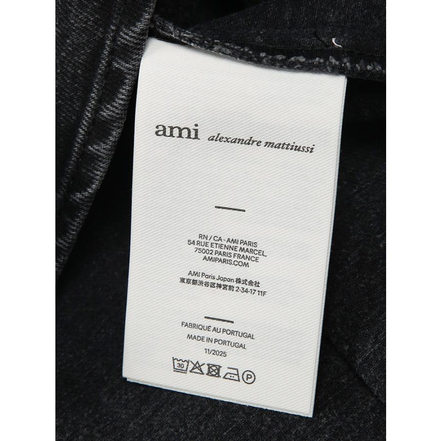 アミパリス AMI PARIS メンズ デニムシャツ ジャケット AMUJK897DE0124デニムシャツ ブルゾン スナップボタン ウォッシュ加工 ブランド アウターの画像