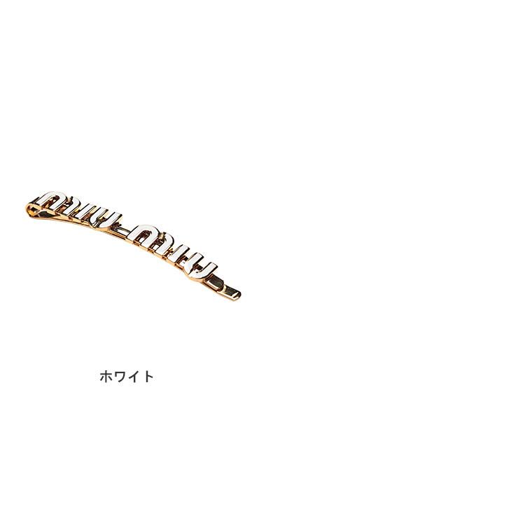 MIUMIU ヘアピン miu miu（ミュウミュウ） レディース ヘアピン ロゴ エナメルメタル