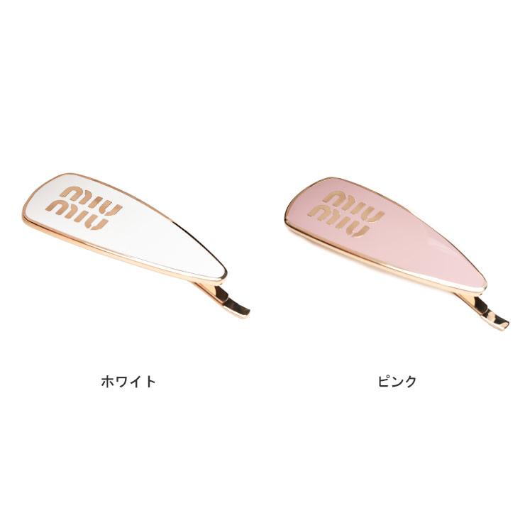 miu miu（ミュウミュウ） レディース ヘアクリップ ロゴ エナメル