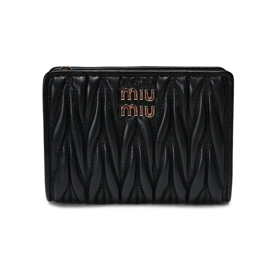 極美品✨ミュウミュウ 長財布 マテラッセ ラウンドファスナー ネイビー R85 miu miu（ミュウミュウ） レディース 財布 マテラッセ ナッパレザー