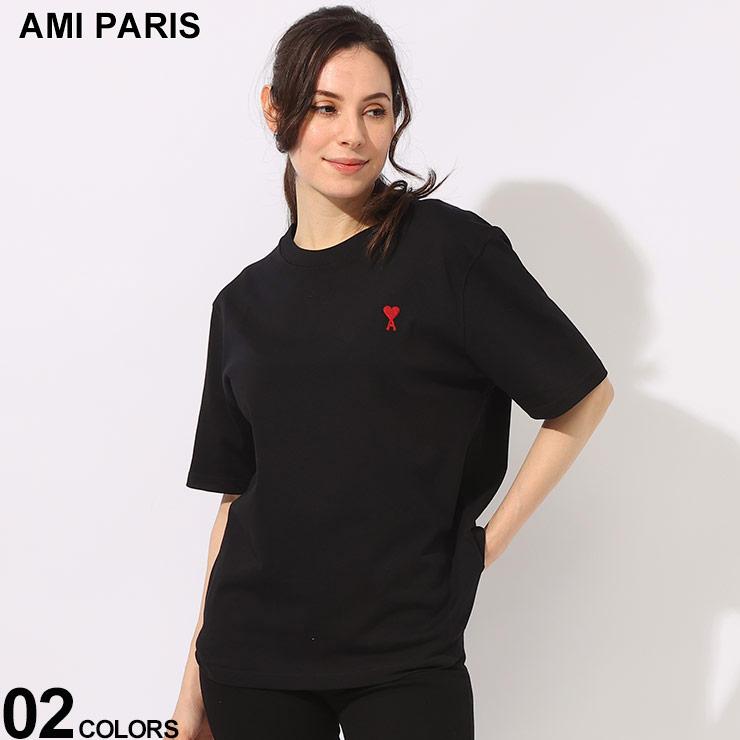 AMI PARIS (アミパリス) オーガニックコットン ロゴ刺繍 クルーネック 