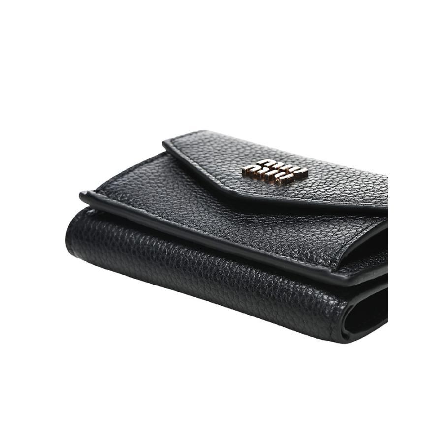 MIU MIU ミュウミュウ　ヴィッテロダイノレザー三つ折り財布　0609-6 miu miu（ミュウミュウ） レディース 財布 ヴィッテロダイノレザー 三
