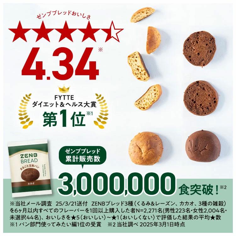 ZENB BREAD ゼンブ ブレッド3種類45個セット ゼンブブレッド カカオ / まるごと豆粉パン｜ZENB（ゼンブ）公式通販