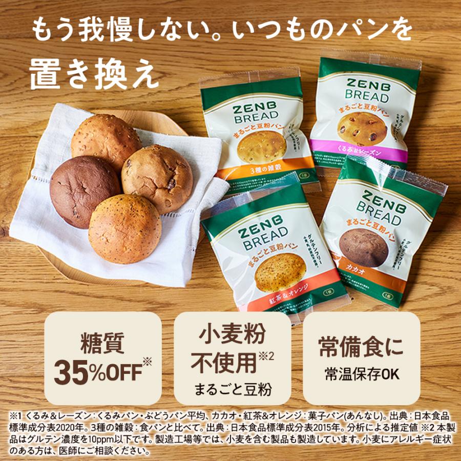 ZENB ゼンブブレッド パン 4種32個 糖質オフ グルテンフリー パン 糖質