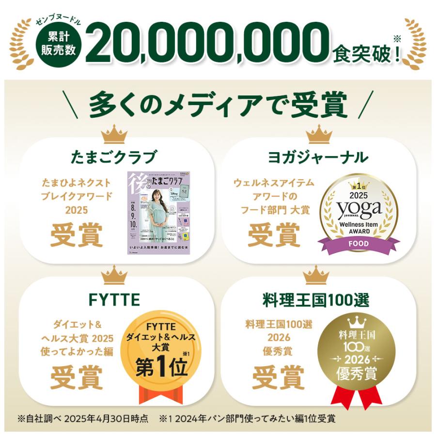 ZENB（ゼンブ） ゼンブヌードル 丸麺 48食(12袋) グルテンフリー