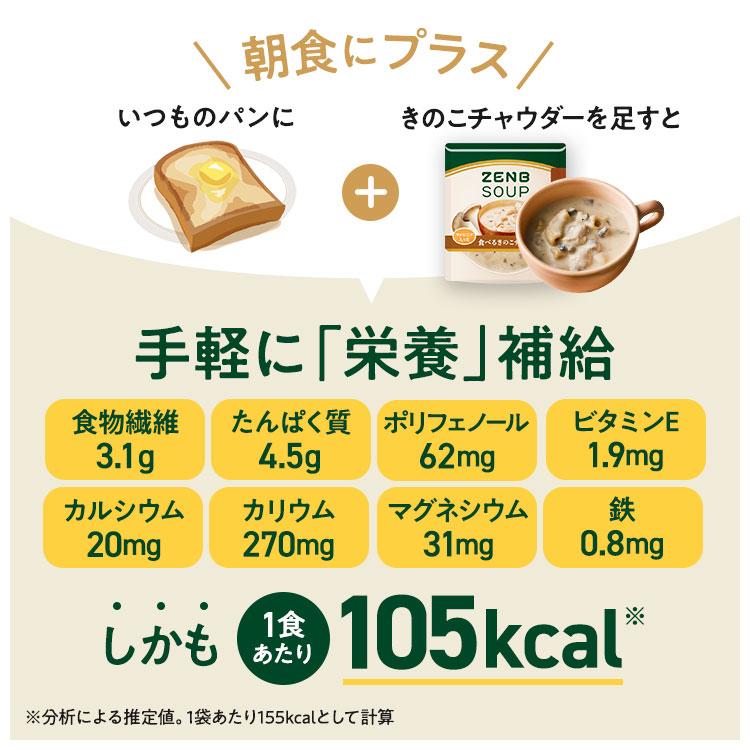 ZENB（ゼンブ） スープパスタ 2種4食 ( ミネストローネ 2食 + きのこ