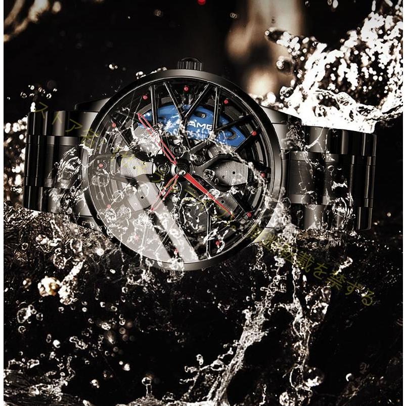 AMG メルセデスベンツ Mercedes benz ホイール リム ハブ 腕時計 クォーツ ステンレス スチール 防水 G63｜zeneraru-life｜03