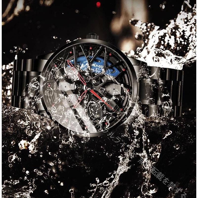メルセデス ベンツ Mercedes benz AMG  G63 ホイール リム ハブ 腕時計 クォーツ ステンレス スチール 防水｜zeneraru-life｜08