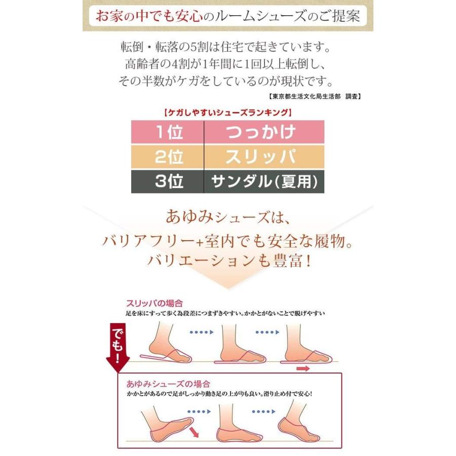 【送料込み】あゆみオープンフィット【施設 脱げにくい 履きやすい 室内履き 屋内 スリッパ 部屋履き リハビリ靴 高齢者 おしゃれ 転ばない あゆみ 徳武産業】|zengozen-yafoo|08