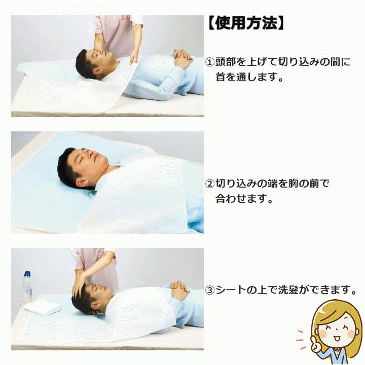 洗髪シート 颯っぱりさん 10枚入 ベッド 布団の上 シート 使い捨て 洗髪 シャンプー 入浴できない 濡れない 介護用 吸水 三恵 U 2676 3300b 前後前ショップ ヤフー店 通販 Yahoo ショッピング